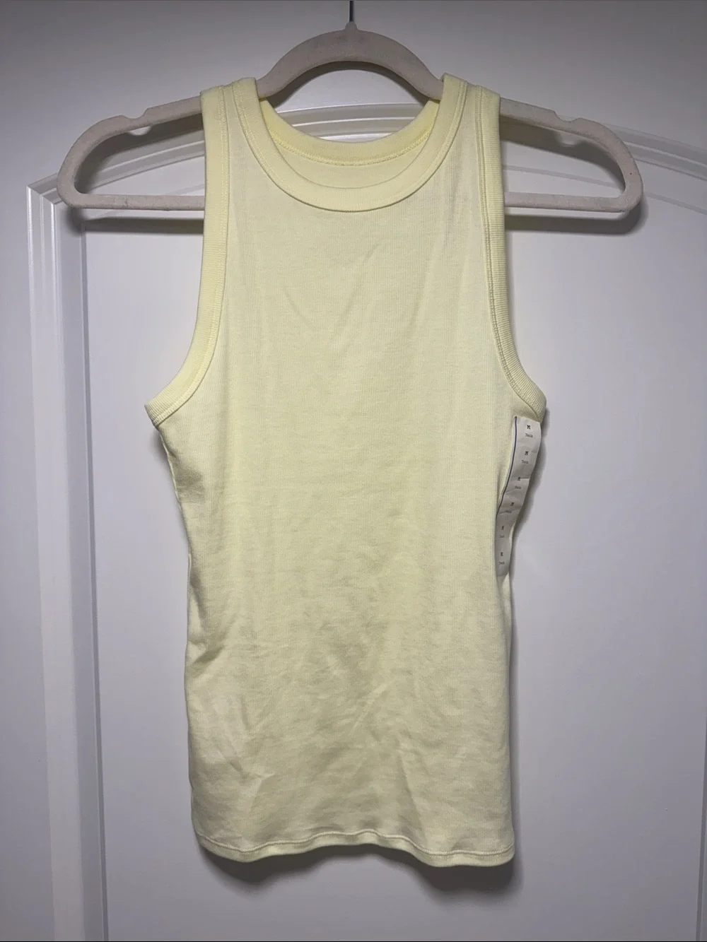 a new day Pale Yellow Ribbed Tank Top - Picture 1 of 2
